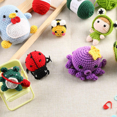 Kit crochet DIY poupée tissée fait main, vue 1 sur 2