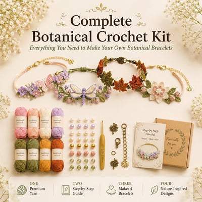 Kit crochet DIY bracelet inspiration nature, vue 1 sur 14