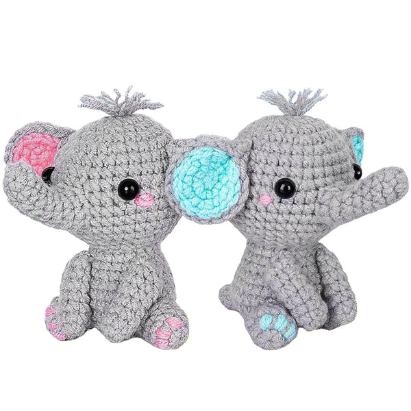 Kit crochet débutant DIY – éléphant ou succulentes au choix, vue 1 sur 2