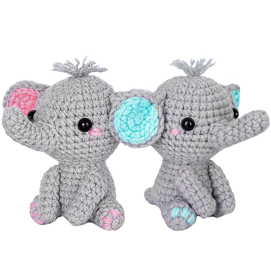 Kit crochet débutant DIY – éléphant ou succulentes au choix, vue 1 sur 2
